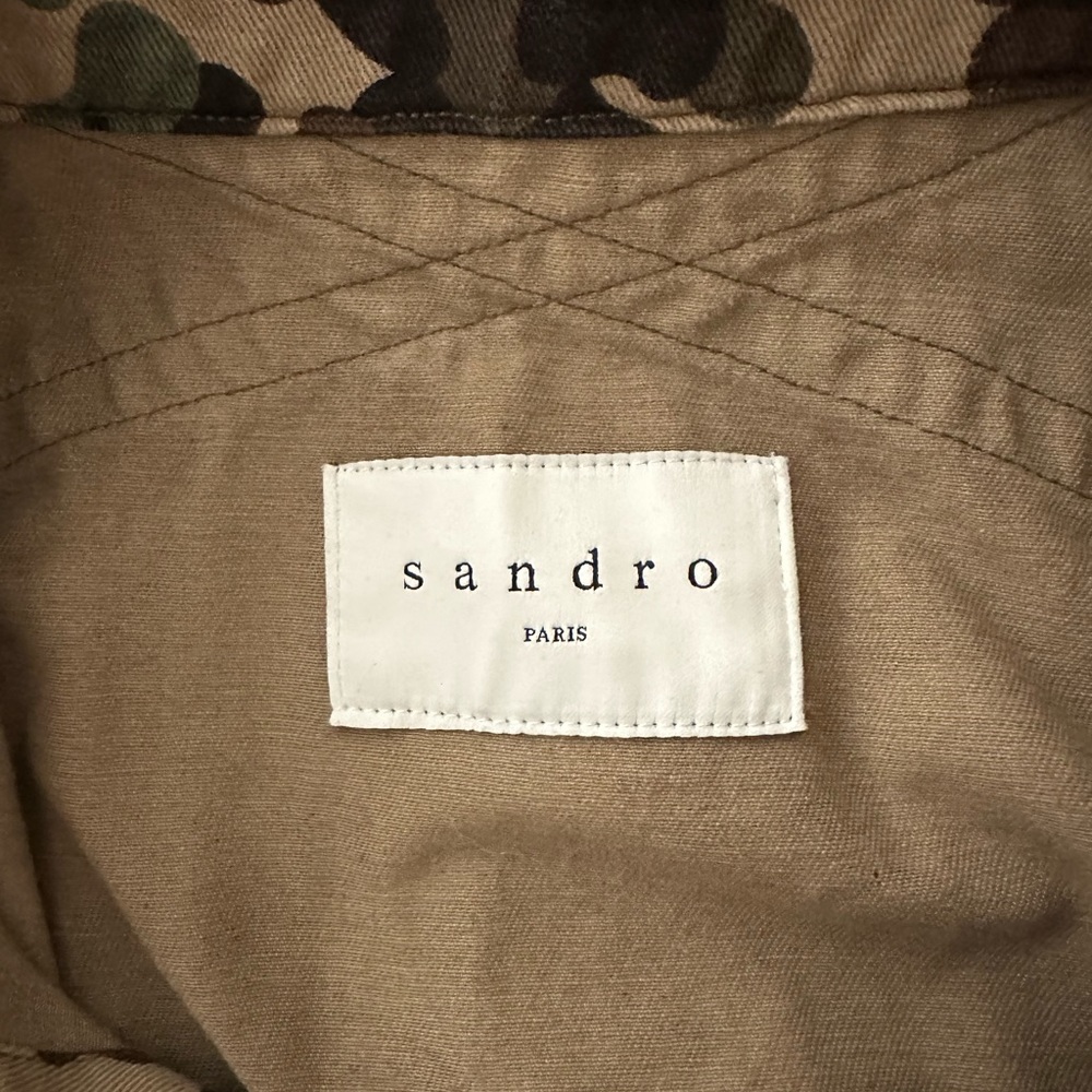 Sandro Camo Button Down Shirt Jacket - image 4